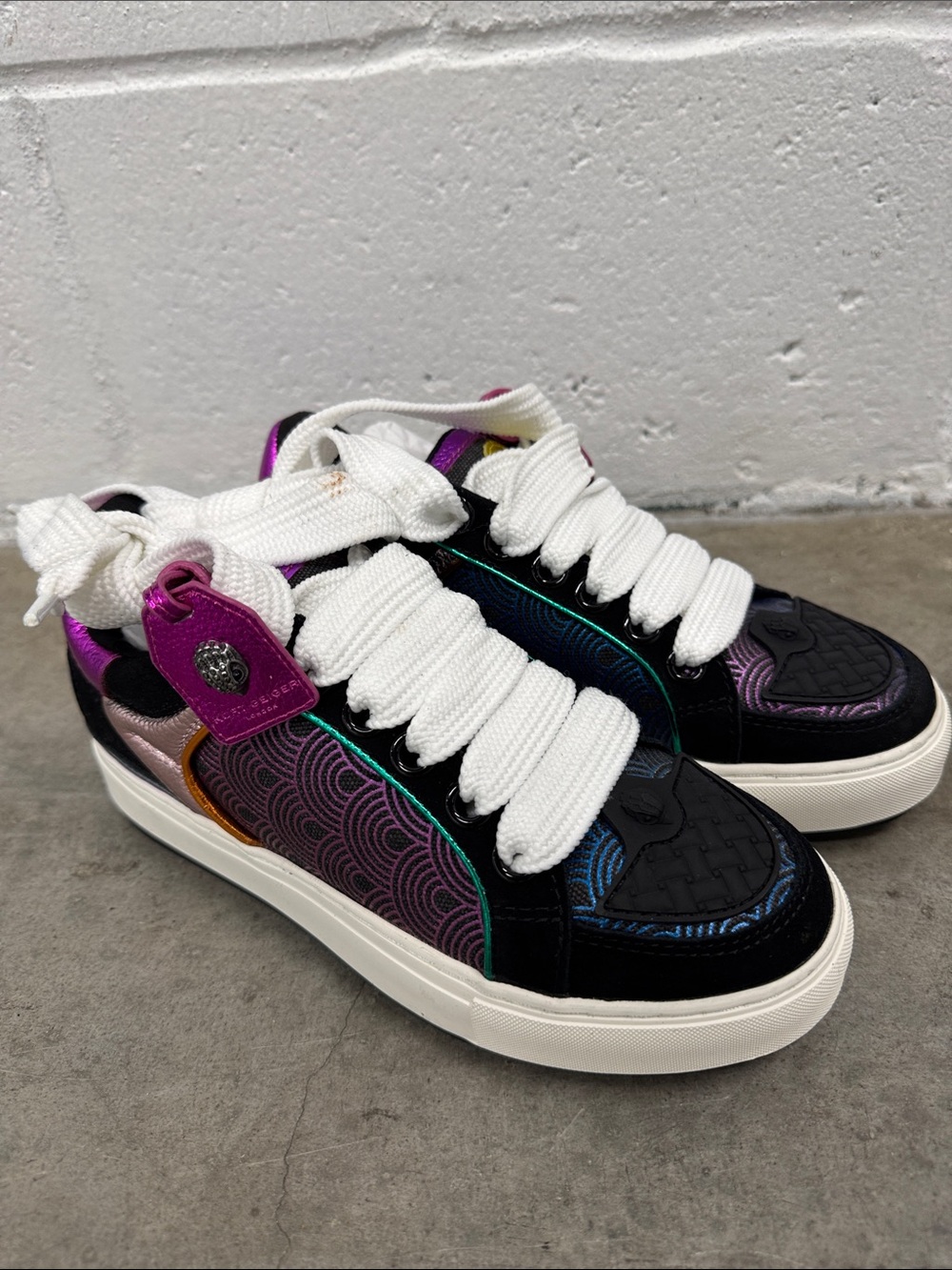 Kurt Geiger Multicolor Low-Top Sneakers with White Laces